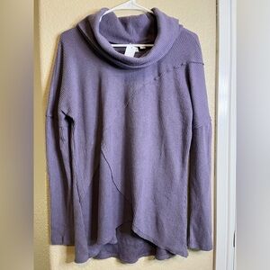 Women’s Purple Loose Turtle Neck Top